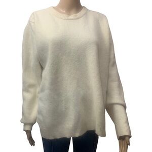 Vintage 90’s Lambswool & Angora Cream Pullover Long Sleeve Plus Size Sweater